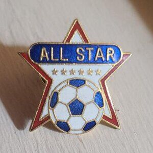 Soccer All Star Award Vintage 1991 Lapel Pin